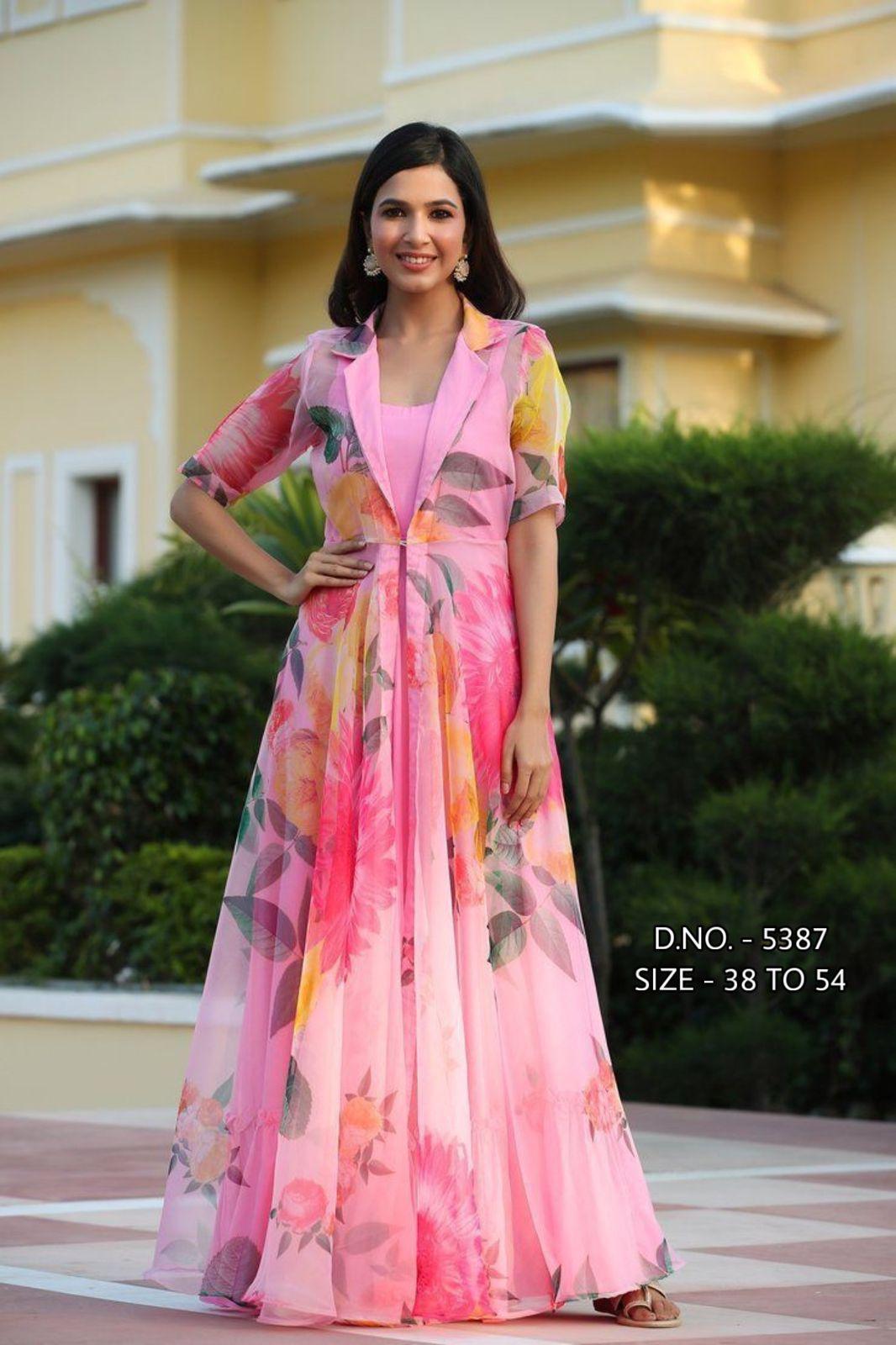 Purchase Net Indian Gowns | Gown Fabric Material | Zeel Clothing | Fabric:  Net