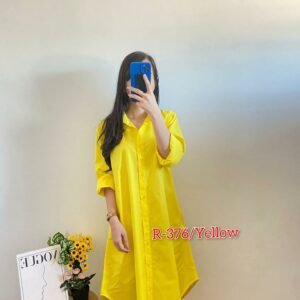 Yellow Long Oversized Shirt