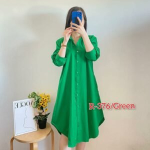 Green Long Oversized Shirt