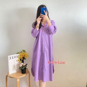 Lilac Long Oversized Shirt