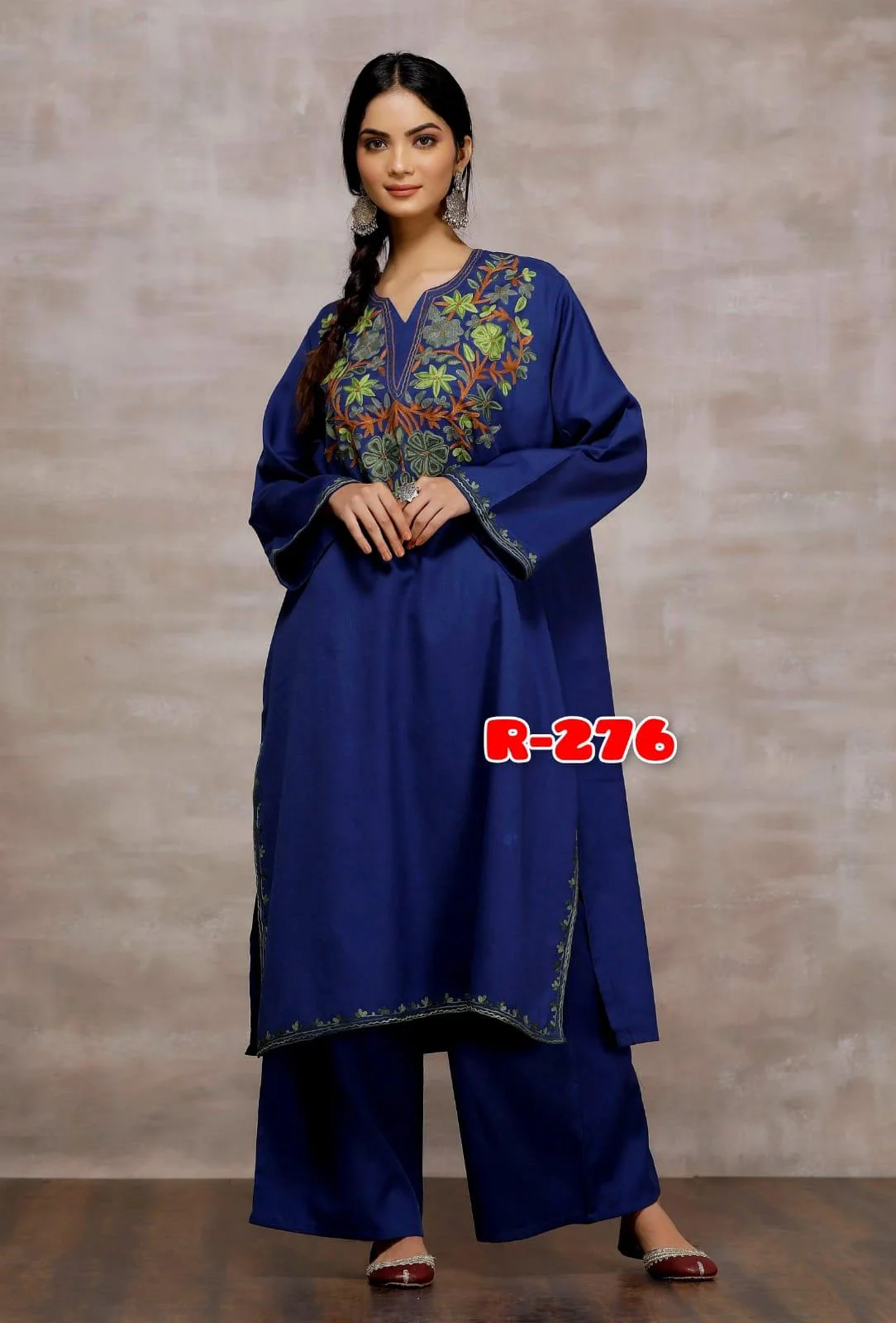 Blue Kashmiri Woolen Suit