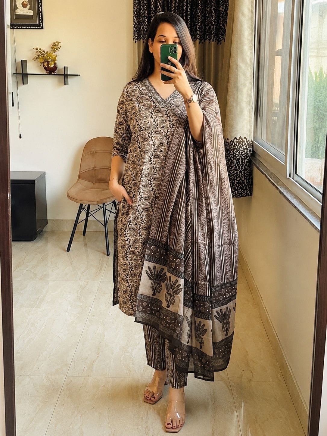 Printed Cotton Kurti Suit
