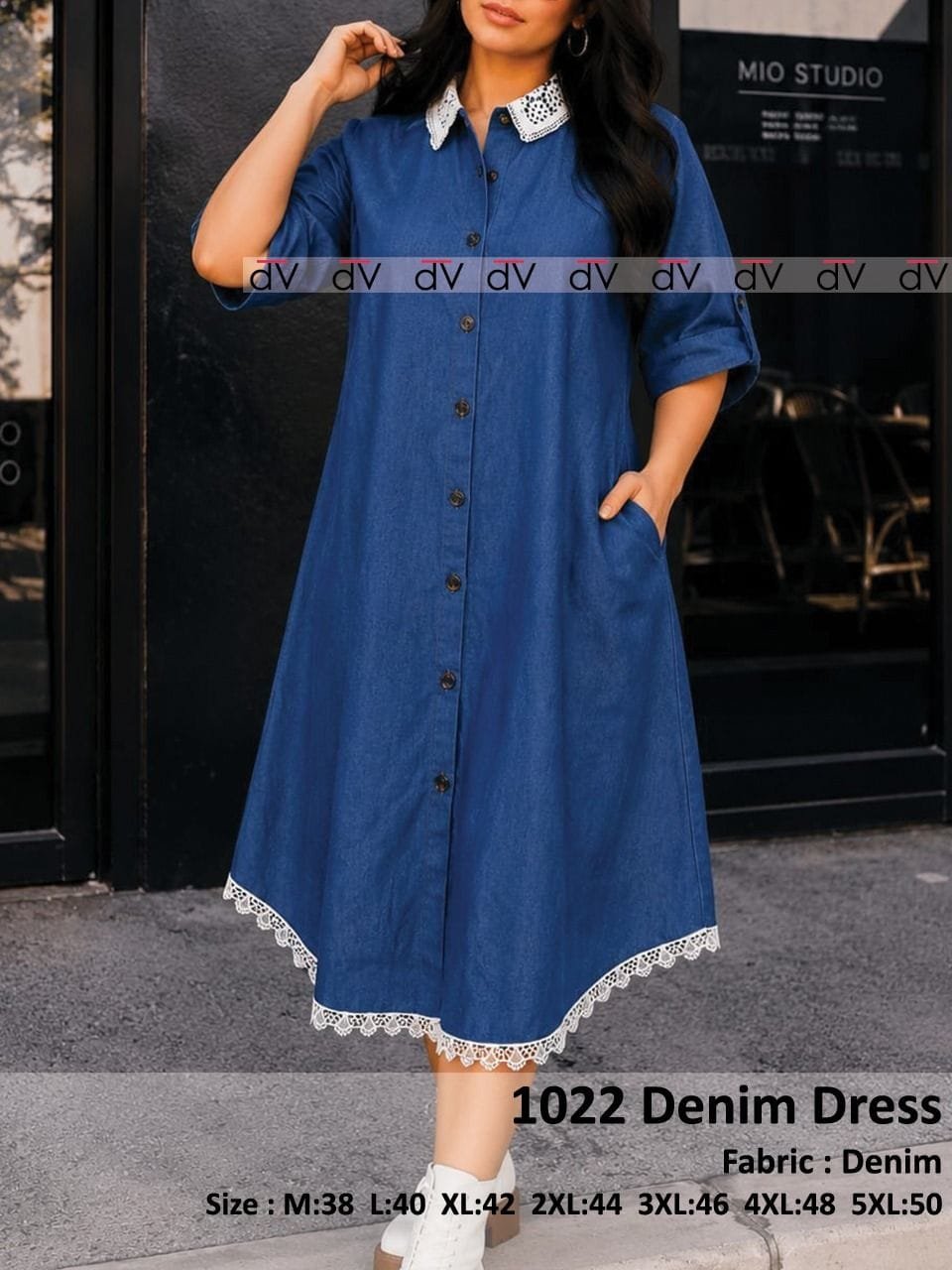 Plus Size Denim Dress