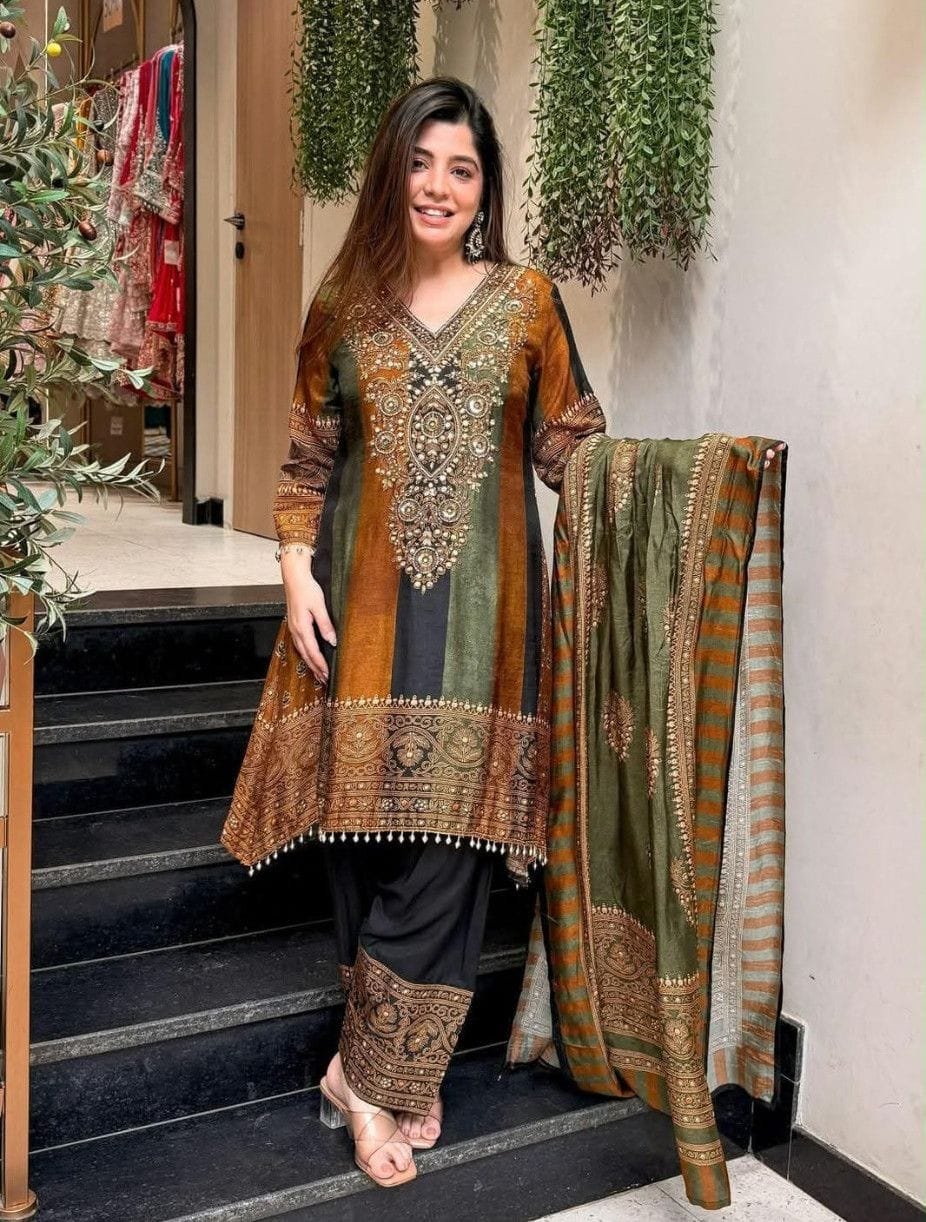 Designer Festive Farsi Salwar Suit
