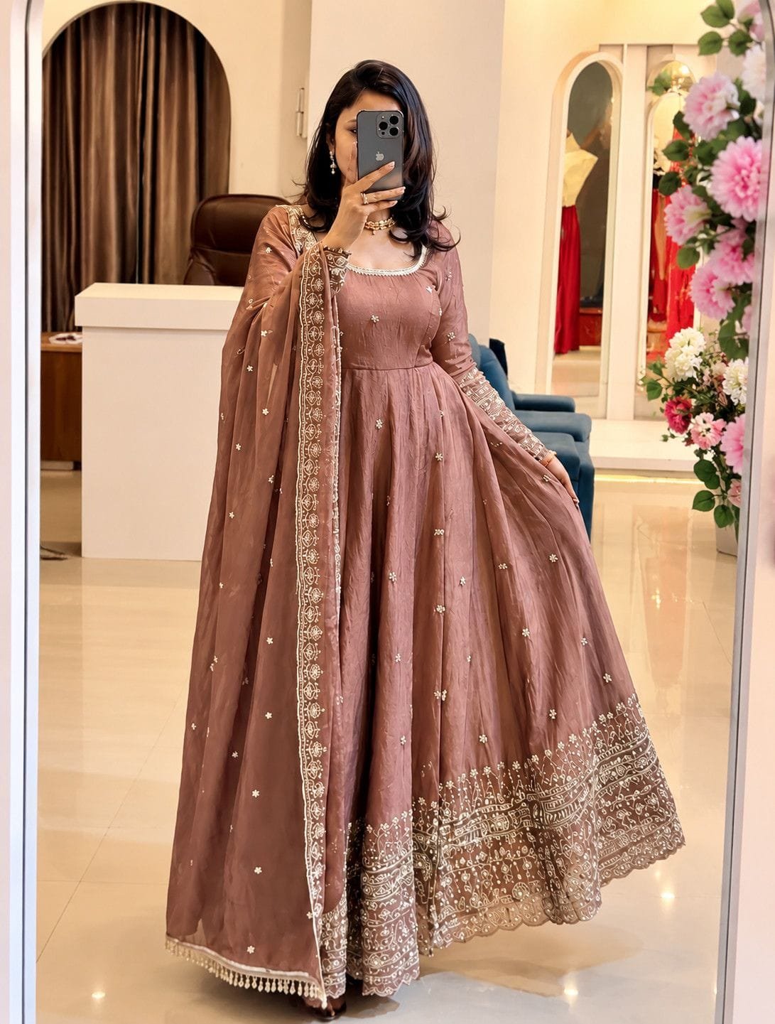 Party Wear 3PC Gown Set