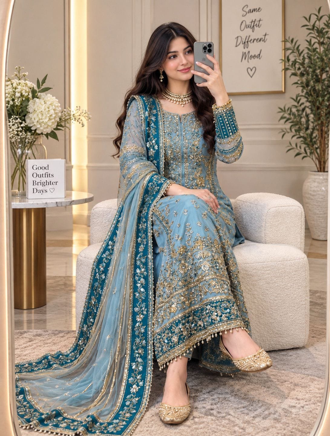 Embroidery Party Wear Suit