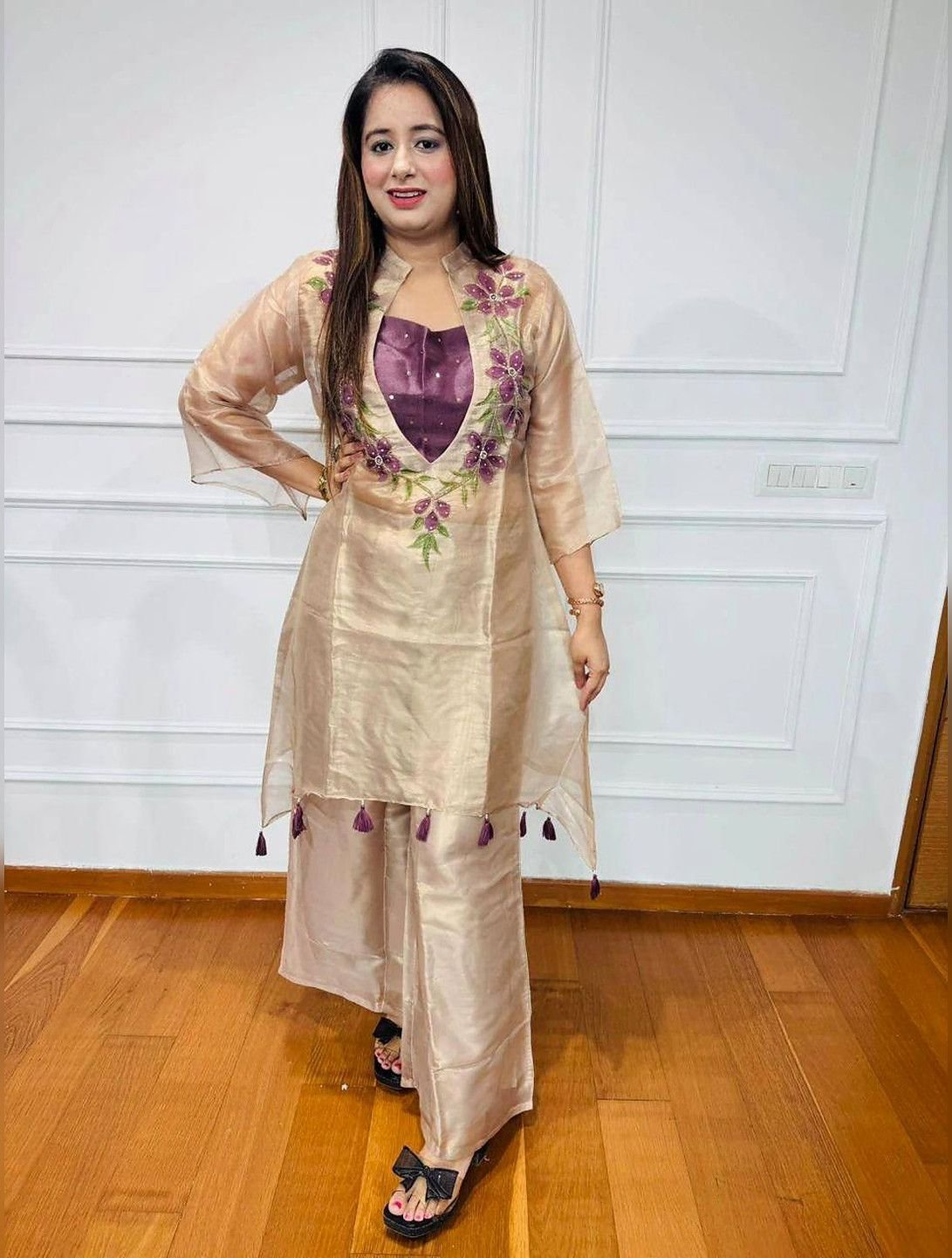 Premium Organza Kurti Set