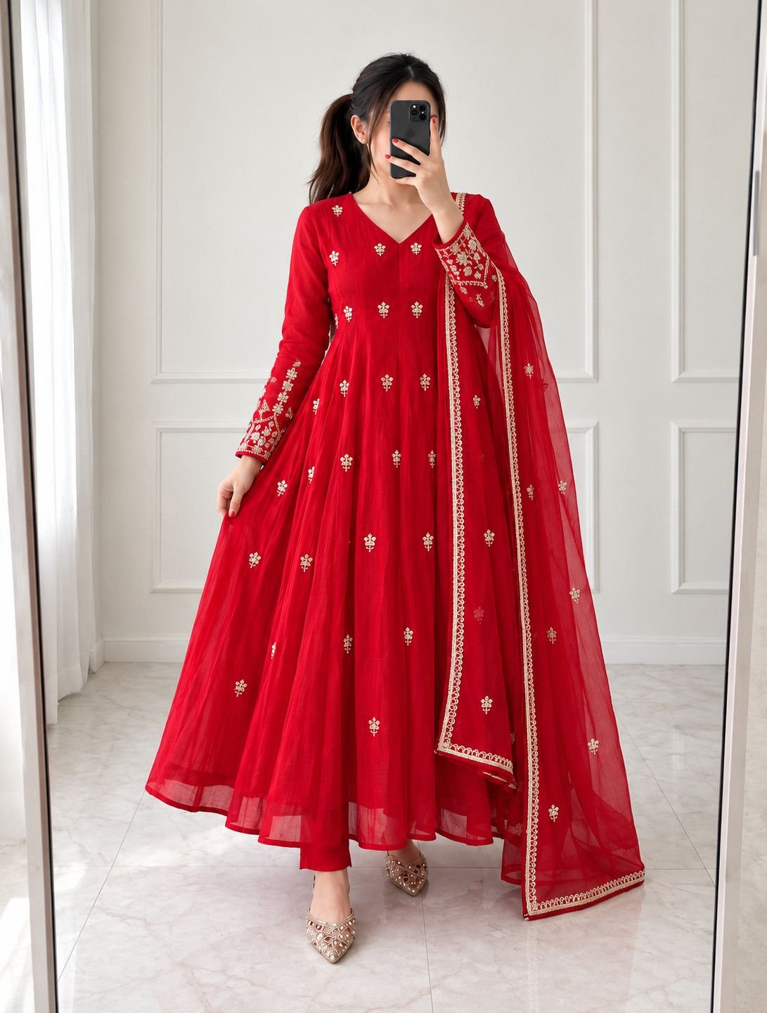 Ruby Designer Anarkali Suit